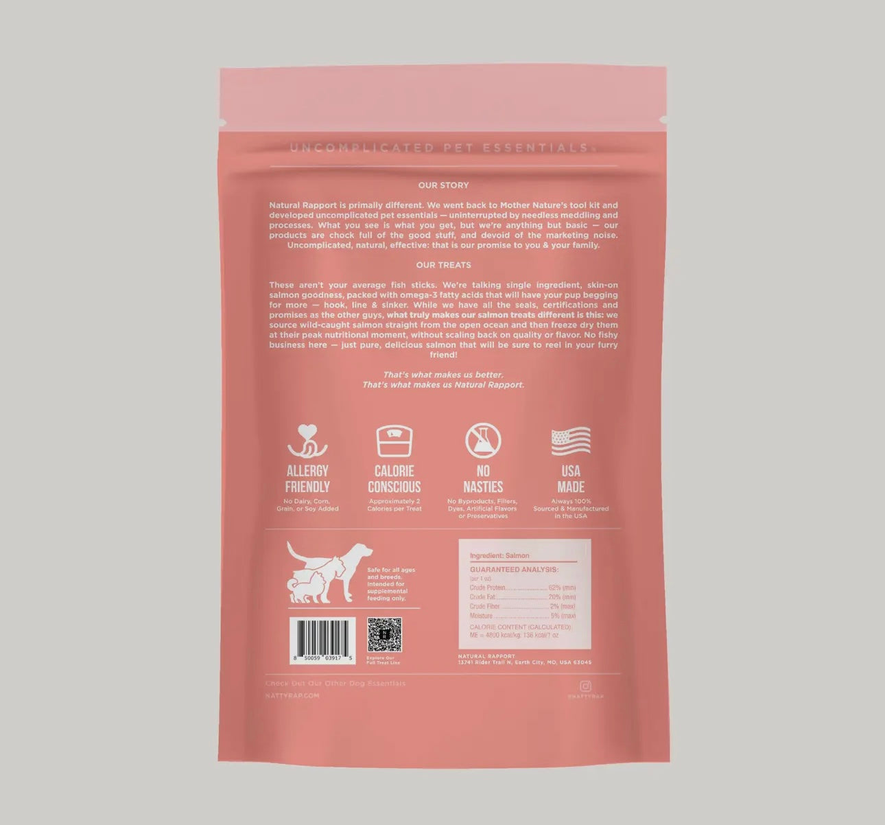 Natural Rapport Freeze Dried Salmon Treats