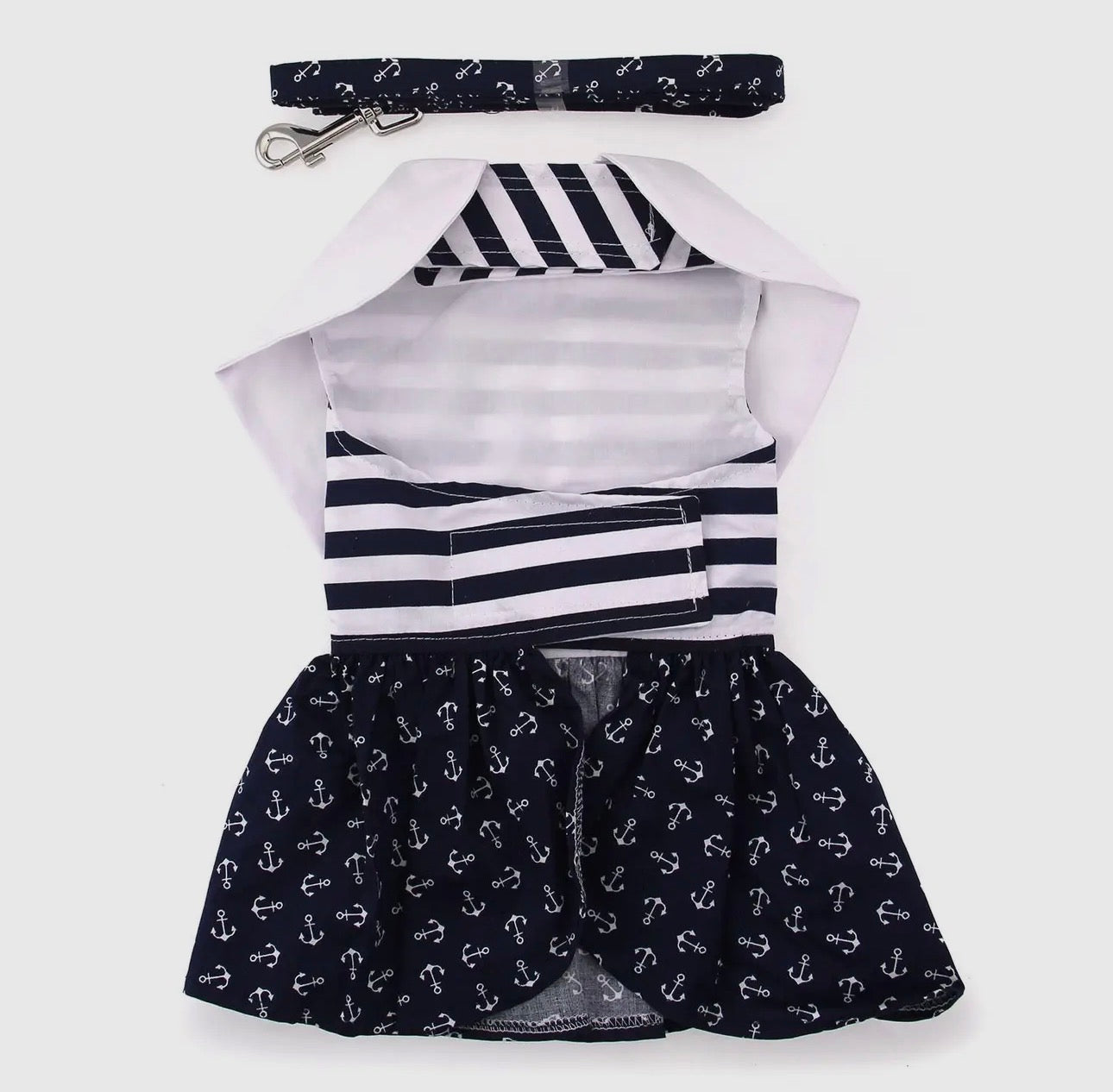 Nautical Dress with Matching Leash