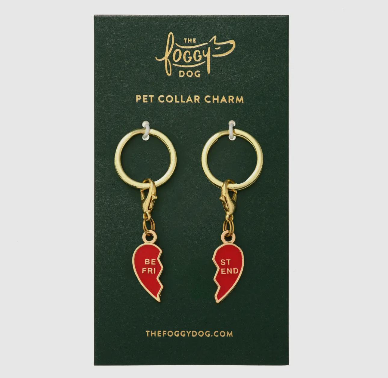 The Foggy Dog Bff Hearts Collar Charm Set