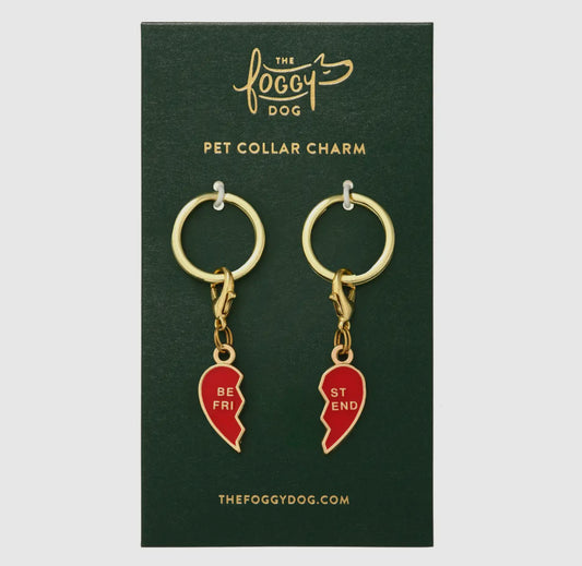 The Foggy Dog Bff Hearts Collar Charm Set
