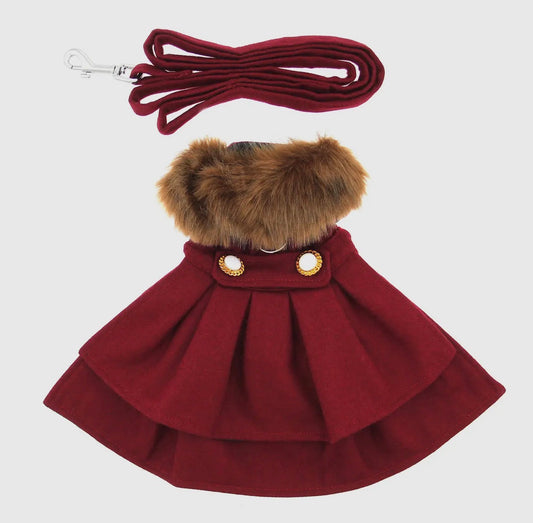 Faux Fur Coat/Dress with Matching Leash