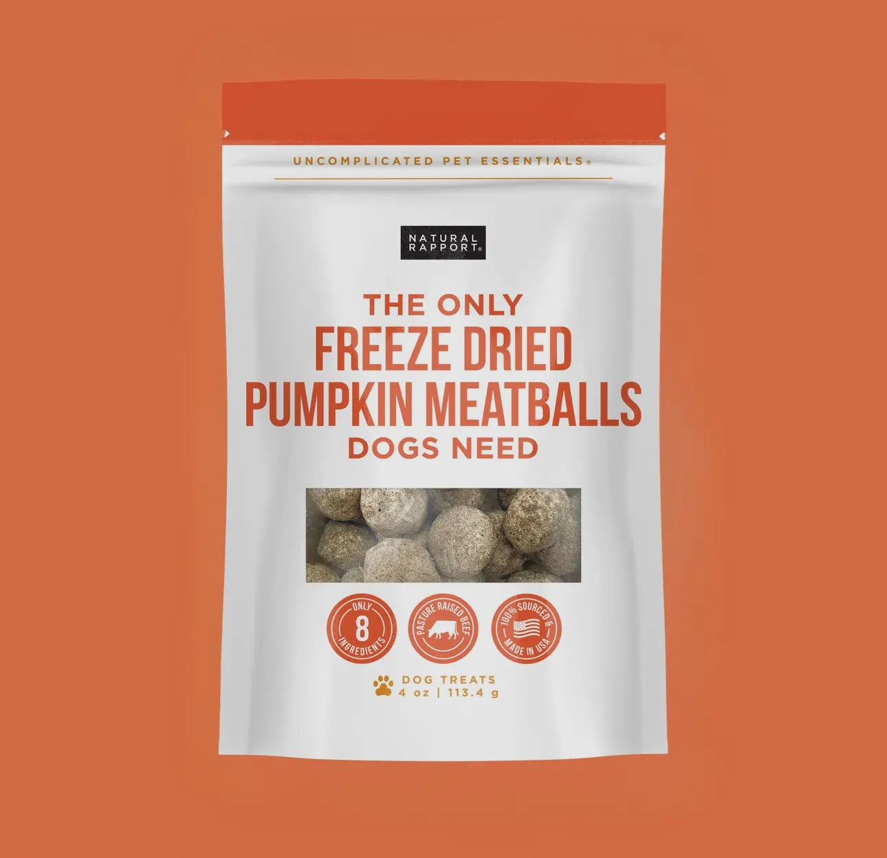 Natural Rapport Freeze Dried Pumpkin Meatballs Treats