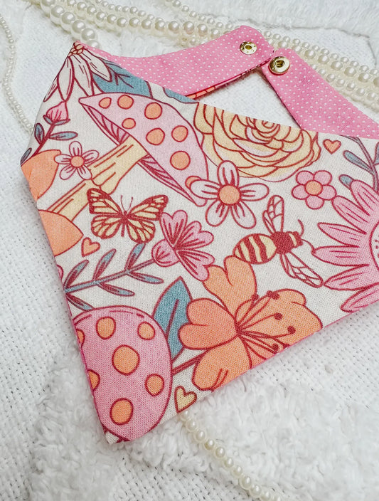 Whimsy Woodland - Handmade Bandana, Snap On