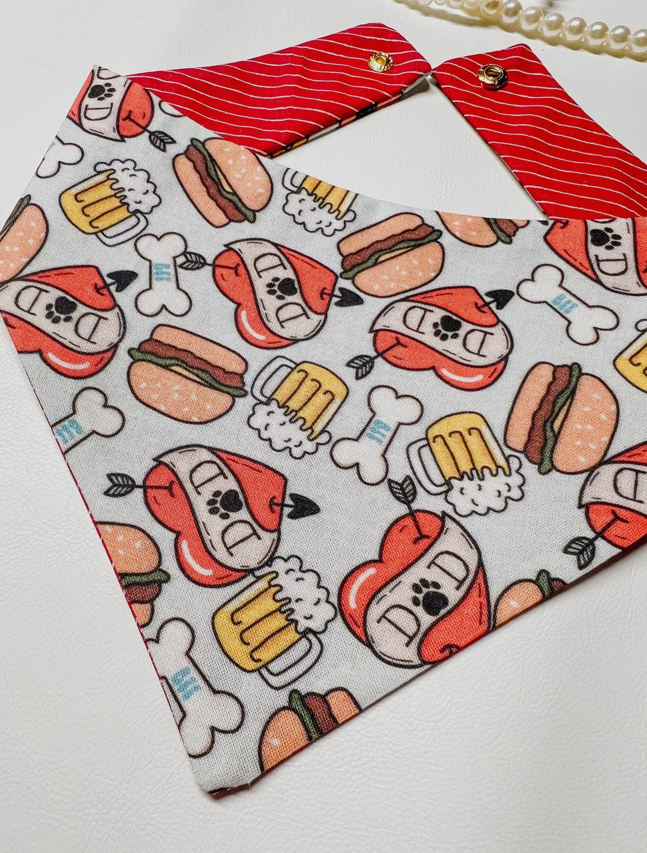 Grills & Thrills - Handmade Bandana, Snap On