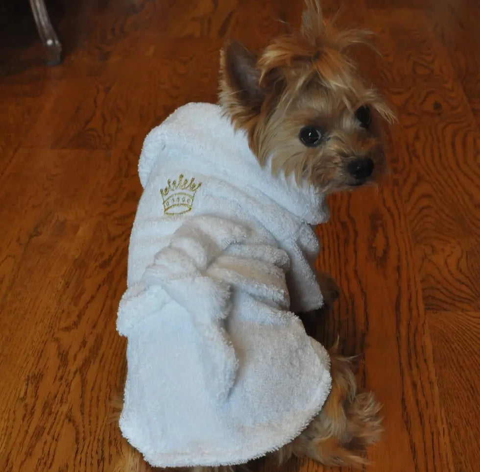 “Spaw Day” Dog Embroidered Bath Robe