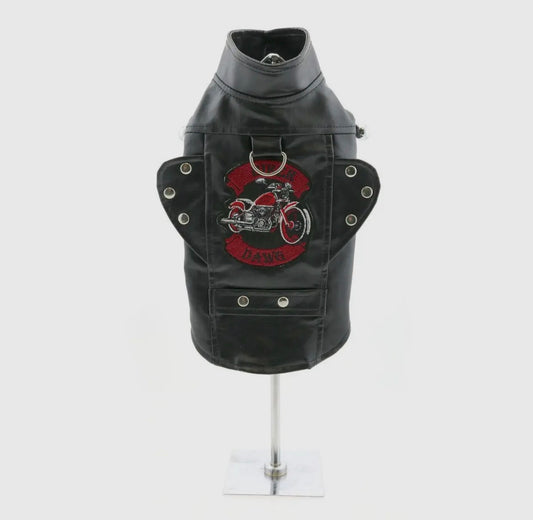 “Biker Dawg” Motorcycle Dog Jacket
