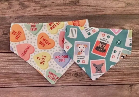 “Puppy Love” OTC Reversible Dog Bandana