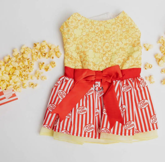“Date Night” Popcorn Dog Dress with Matching Leash