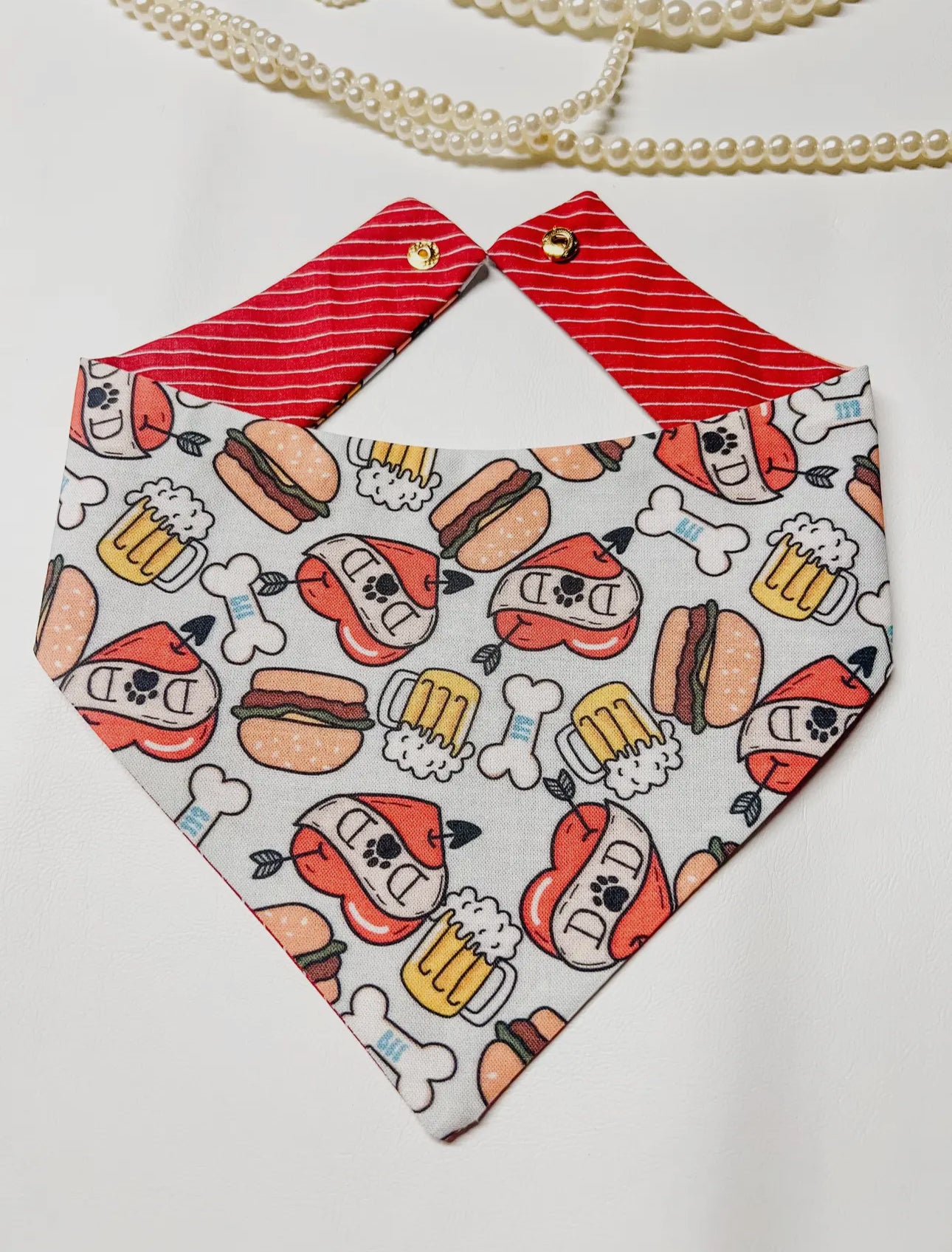 Grills & Thrills - Handmade Bandana, Snap On