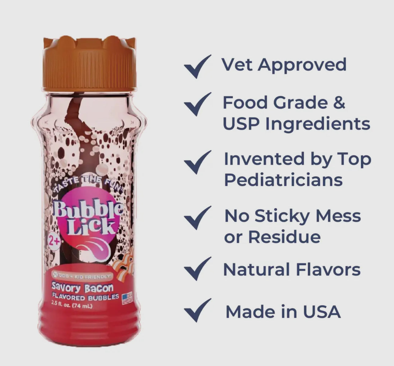 Bubblelick™️ Bacon Flavored Pet-Safe Bubbles