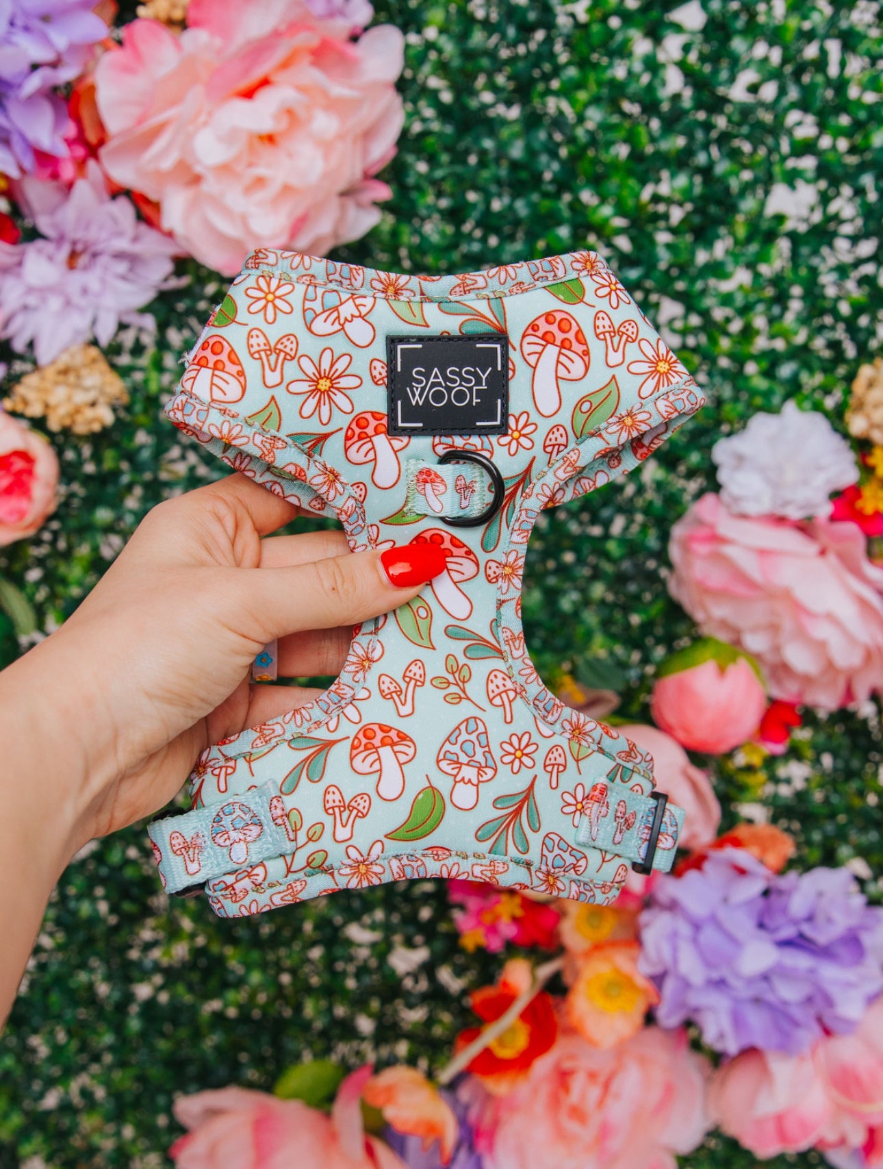 Sassy Woof Shrooms & Blooms Harness