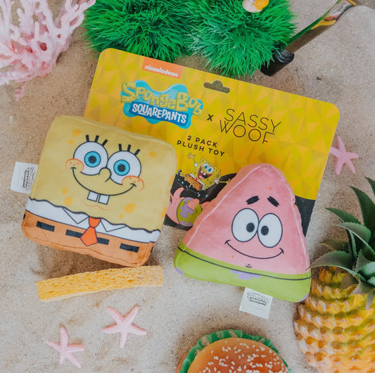 Sassy Woof x SpongeBob SquarePants - Dog Toy Set